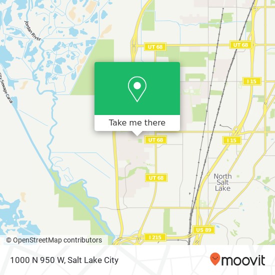 1000 N 950 W map