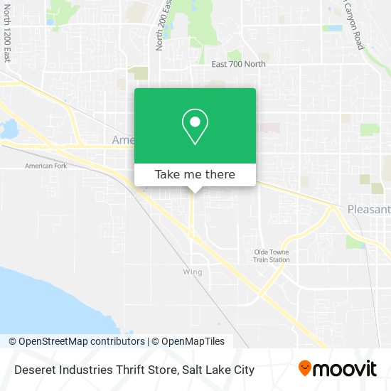 Mapa de Deseret Industries Thrift Store