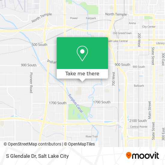 S Glendale Dr map