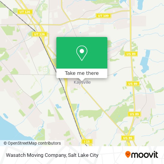 Wasatch Moving Company map