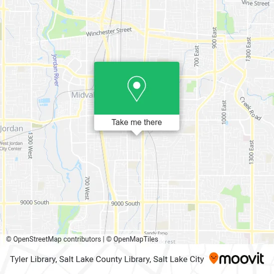 Tyler Library, Salt Lake County Library map