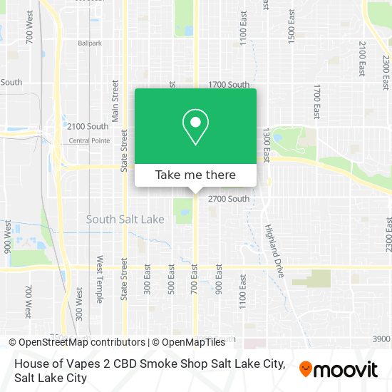 House of Vapes 2 CBD Smoke Shop Salt Lake City map