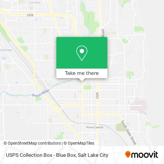 Mapa de USPS Collection Box - Blue Box