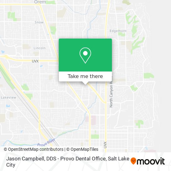 Mapa de Jason Campbell, DDS - Provo Dental Office