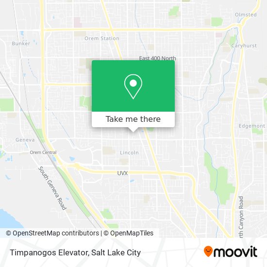 Timpanogos Elevator map