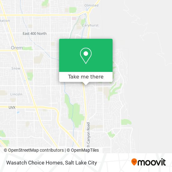 Wasatch Choice Homes map