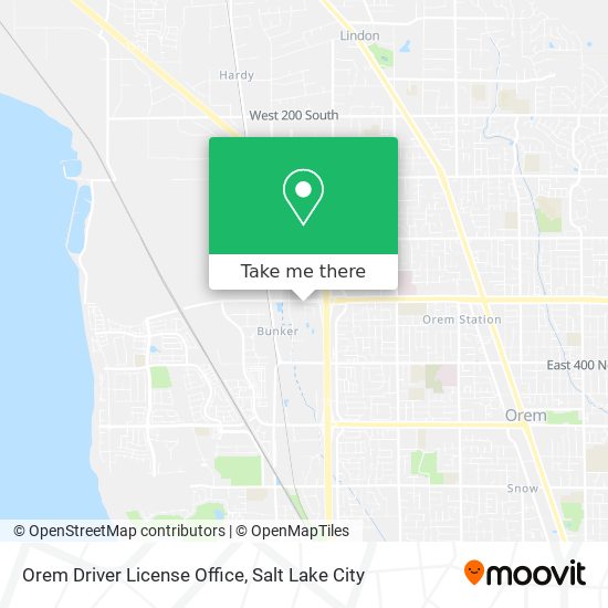 Mapa de Orem Driver License Office