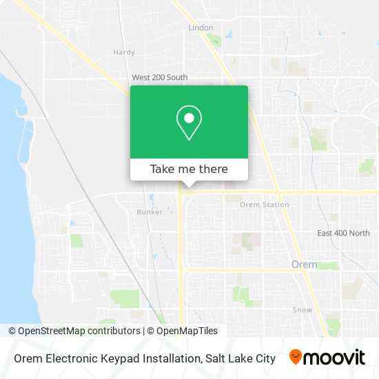 Orem Electronic Keypad Installation map