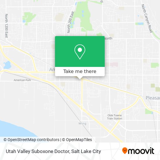 Mapa de Utah Valley Suboxone Doctor