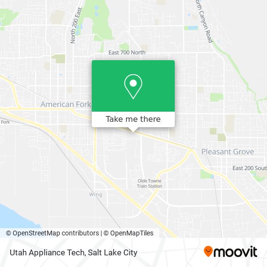 Mapa de Utah Appliance Tech