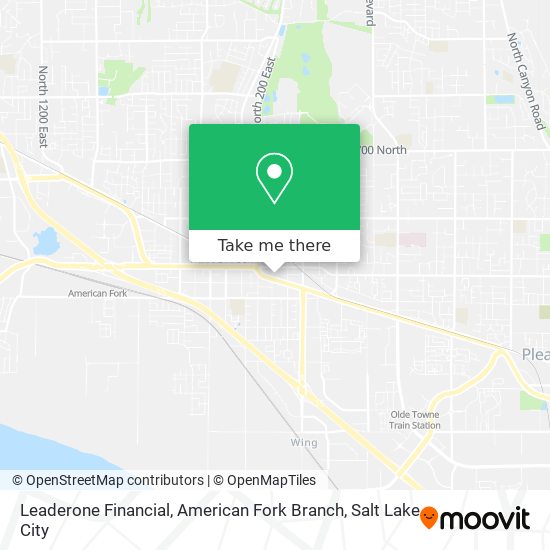 Leaderone Financial, American Fork Branch map