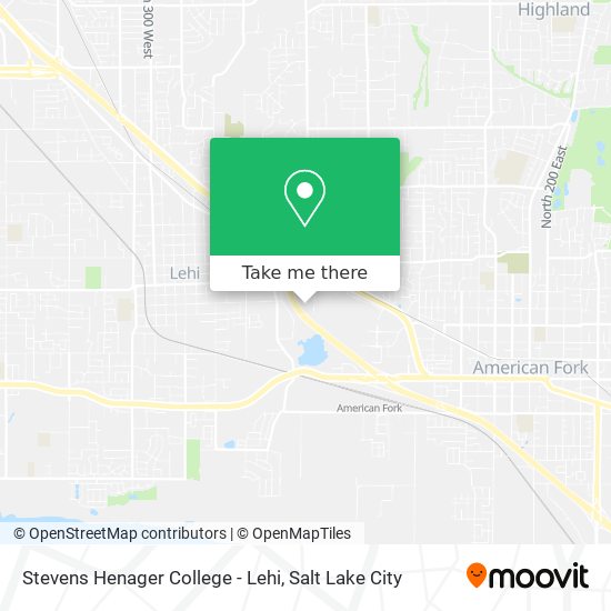 Stevens Henager College - Lehi map