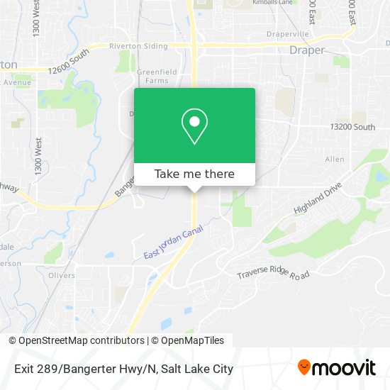 Exit 289/Bangerter Hwy/N map