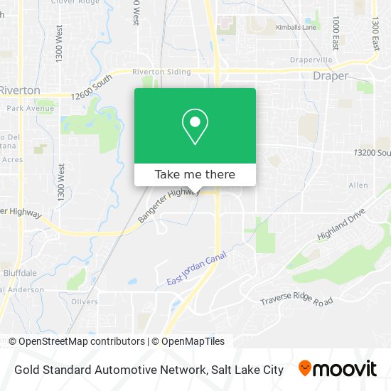 Mapa de Gold Standard Automotive Network