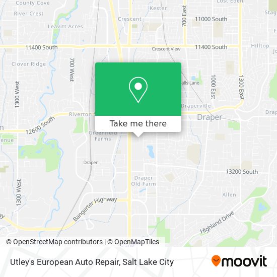 Mapa de Utley's European Auto Repair