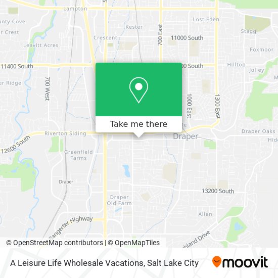 A Leisure Life Wholesale Vacations map