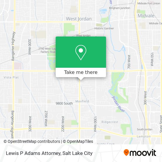 Lewis P Adams Attorney map