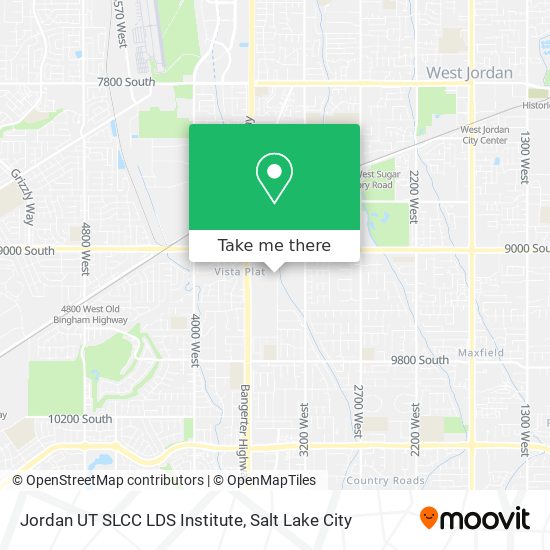 Mapa de Jordan UT SLCC LDS Institute