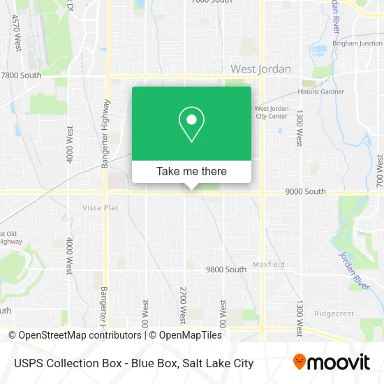 Mapa de USPS Collection Box - Blue Box