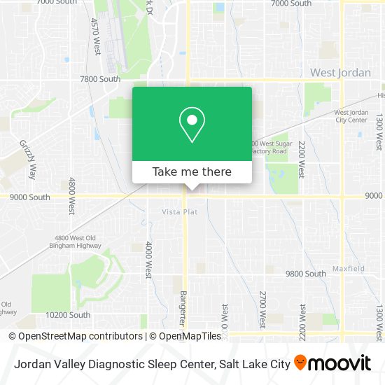 Jordan Valley Diagnostic Sleep Center map