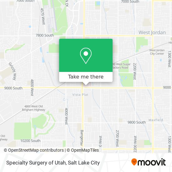 Specialty Surgery of Utah map