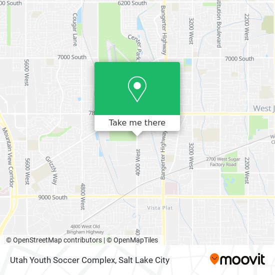 Utah Youth Soccer Complex map