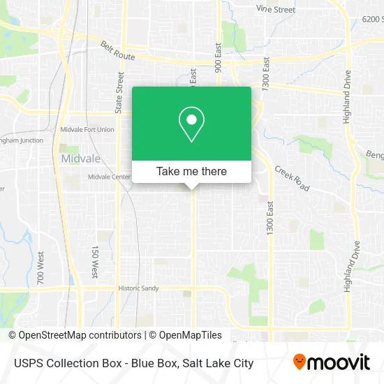 USPS Collection Box - Blue Box map