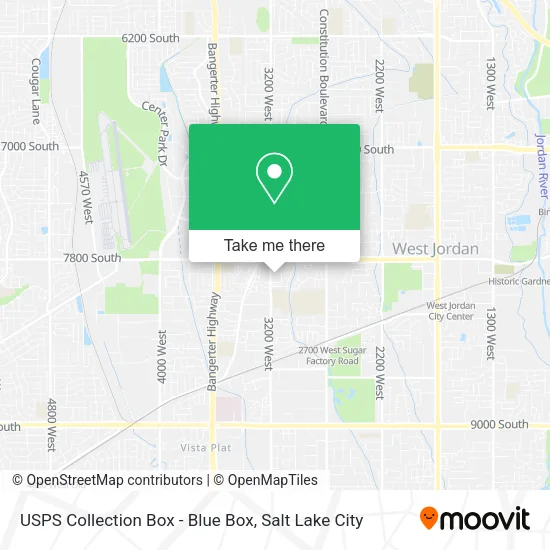 Mapa de USPS Collection Box - Blue Box