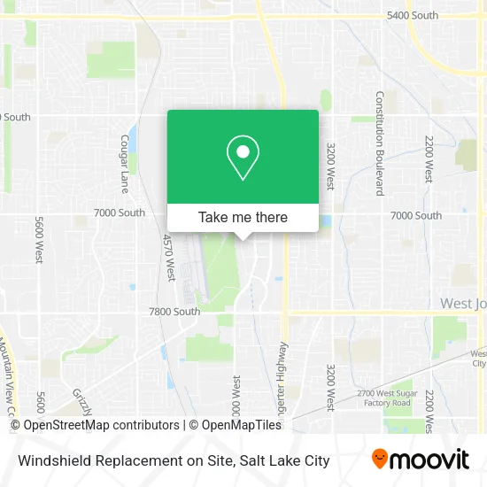 Mapa de Windshield Replacement on Site