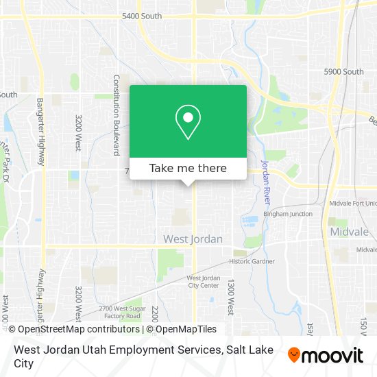 West Jordan Utah Employment Services map