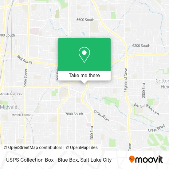 USPS Collection Box - Blue Box map