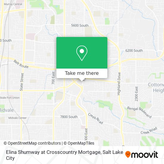 Elina Shumway at Crosscountry Mortgage map