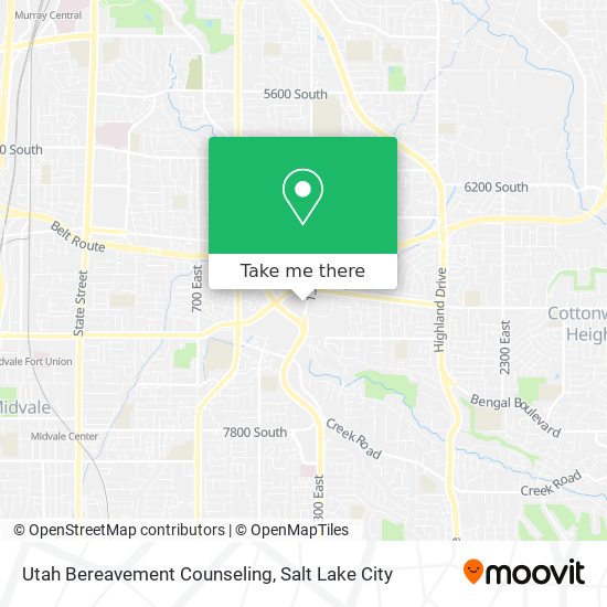 Mapa de Utah Bereavement Counseling
