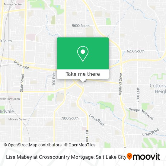 Lisa Mabey at Crosscountry Mortgage map