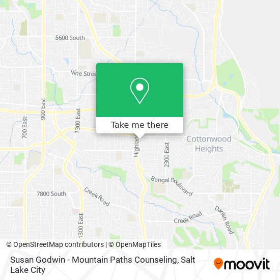 Susan Godwin - Mountain Paths Counseling map