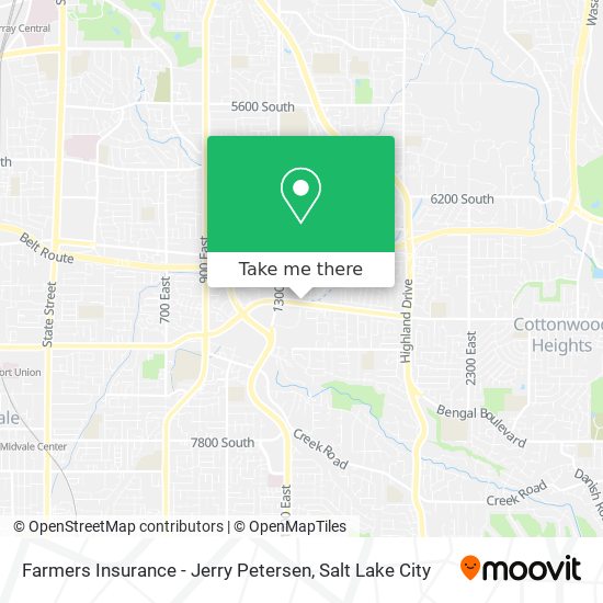 Farmers Insurance - Jerry Petersen map