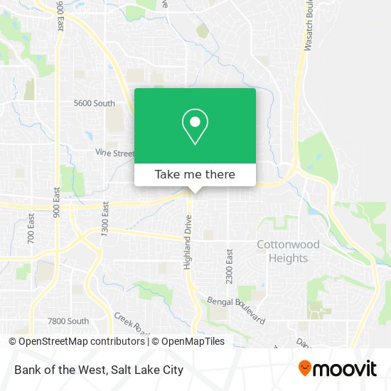 Bank of the West map