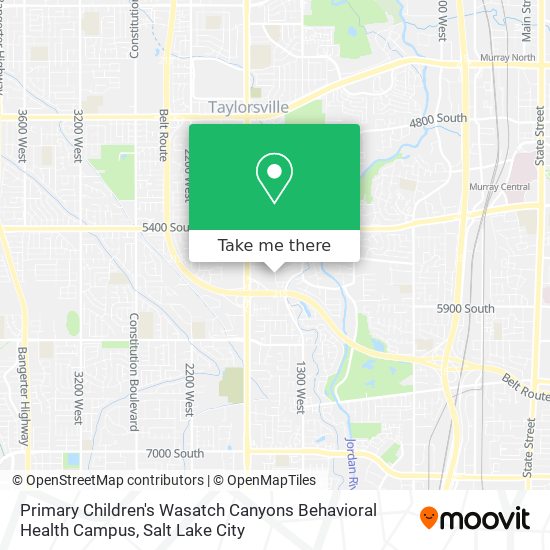 Primary Children's Wasatch Canyons Behavioral Health Campus map