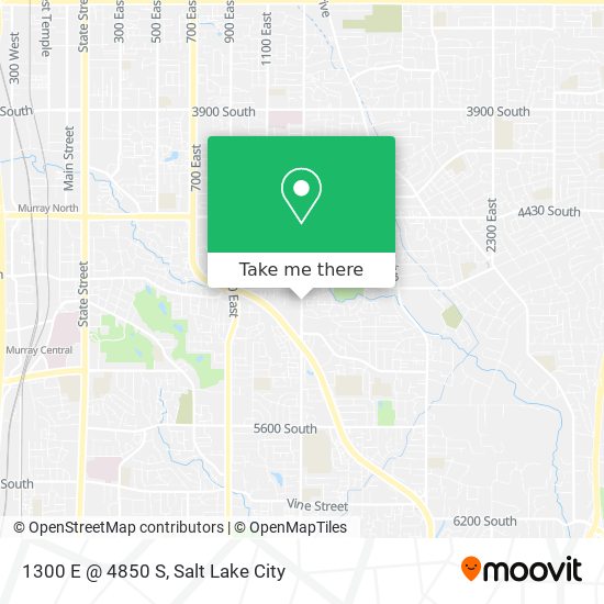1300 E @ 4850 S map