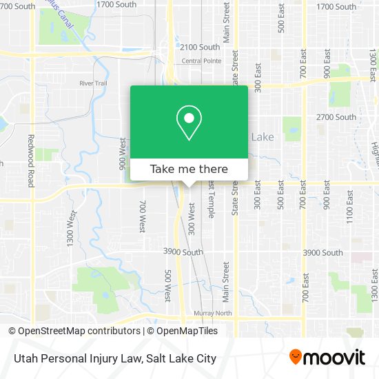 Mapa de Utah Personal Injury Law