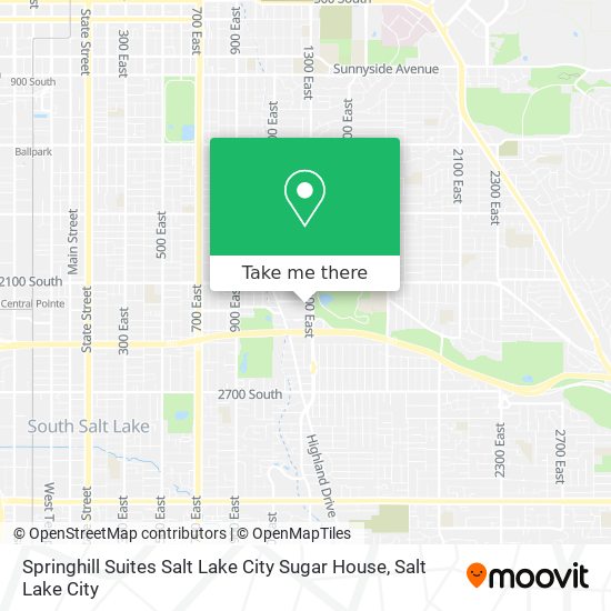 Mapa de Springhill Suites Salt Lake City Sugar House