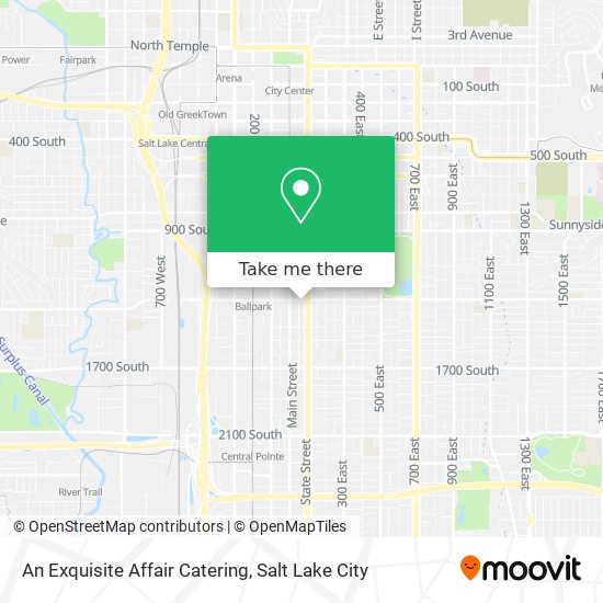 An Exquisite Affair Catering map