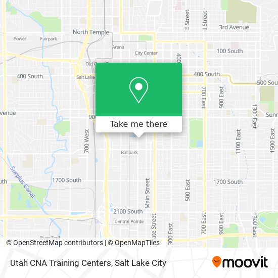 Mapa de Utah CNA Training Centers