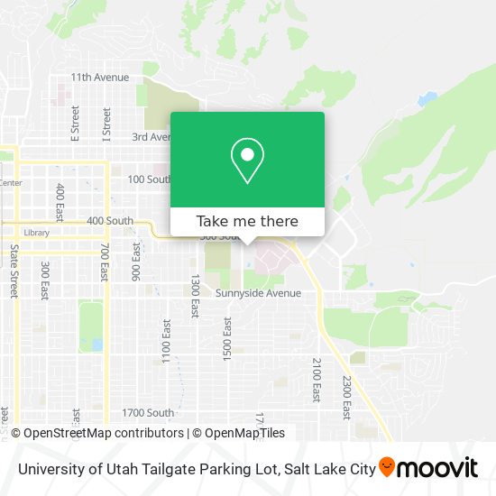 University of Utah Tailgate Parking Lot map