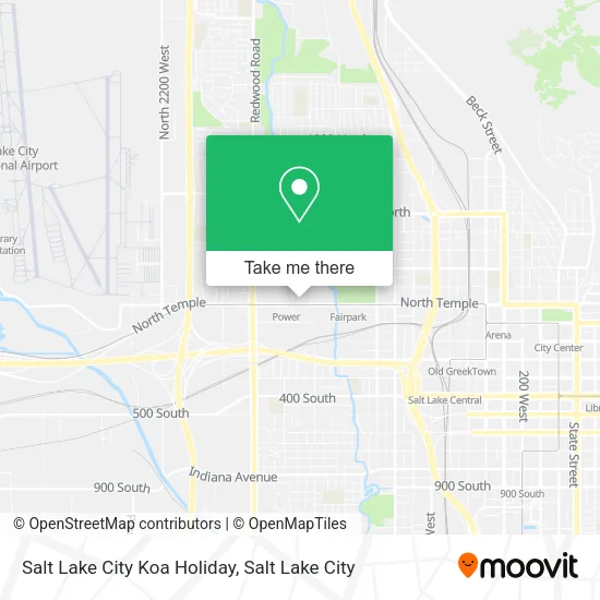Salt Lake City Koa Holiday map