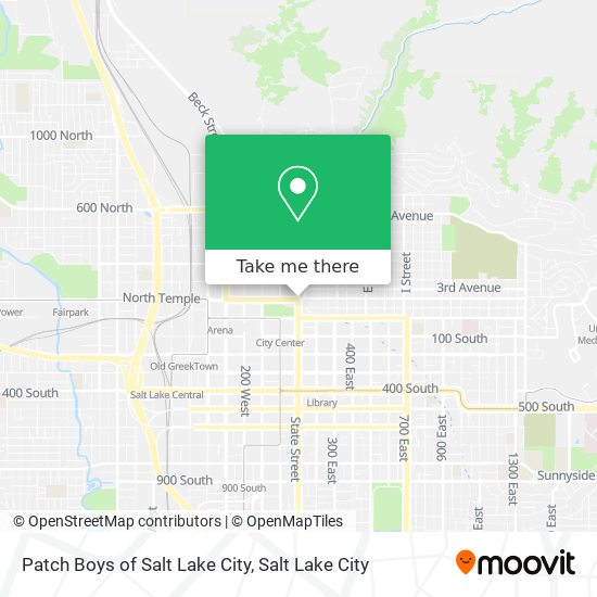 Patch Boys of Salt Lake City map