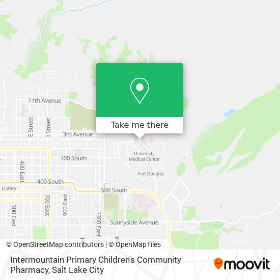 Intermountain Primary Children's Community Pharmacy map