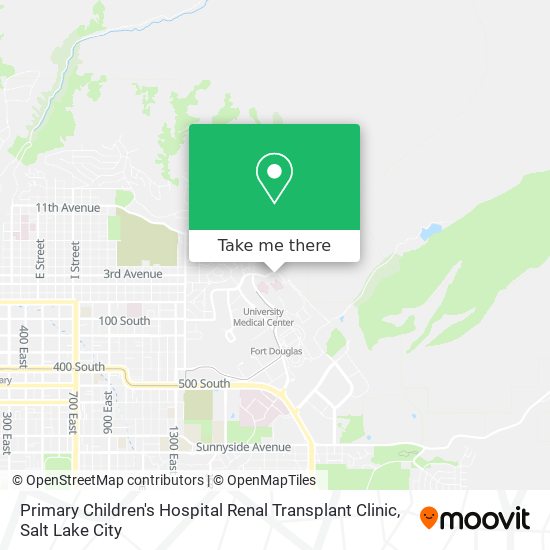 Primary Children's Hospital Renal Transplant Clinic map