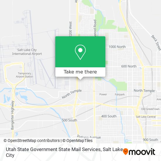 Mapa de Utah State Government State Mail Services