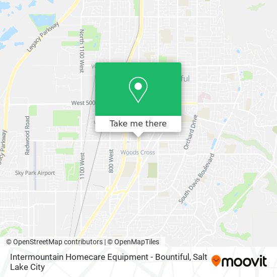 Intermountain Homecare Equipment - Bountiful map